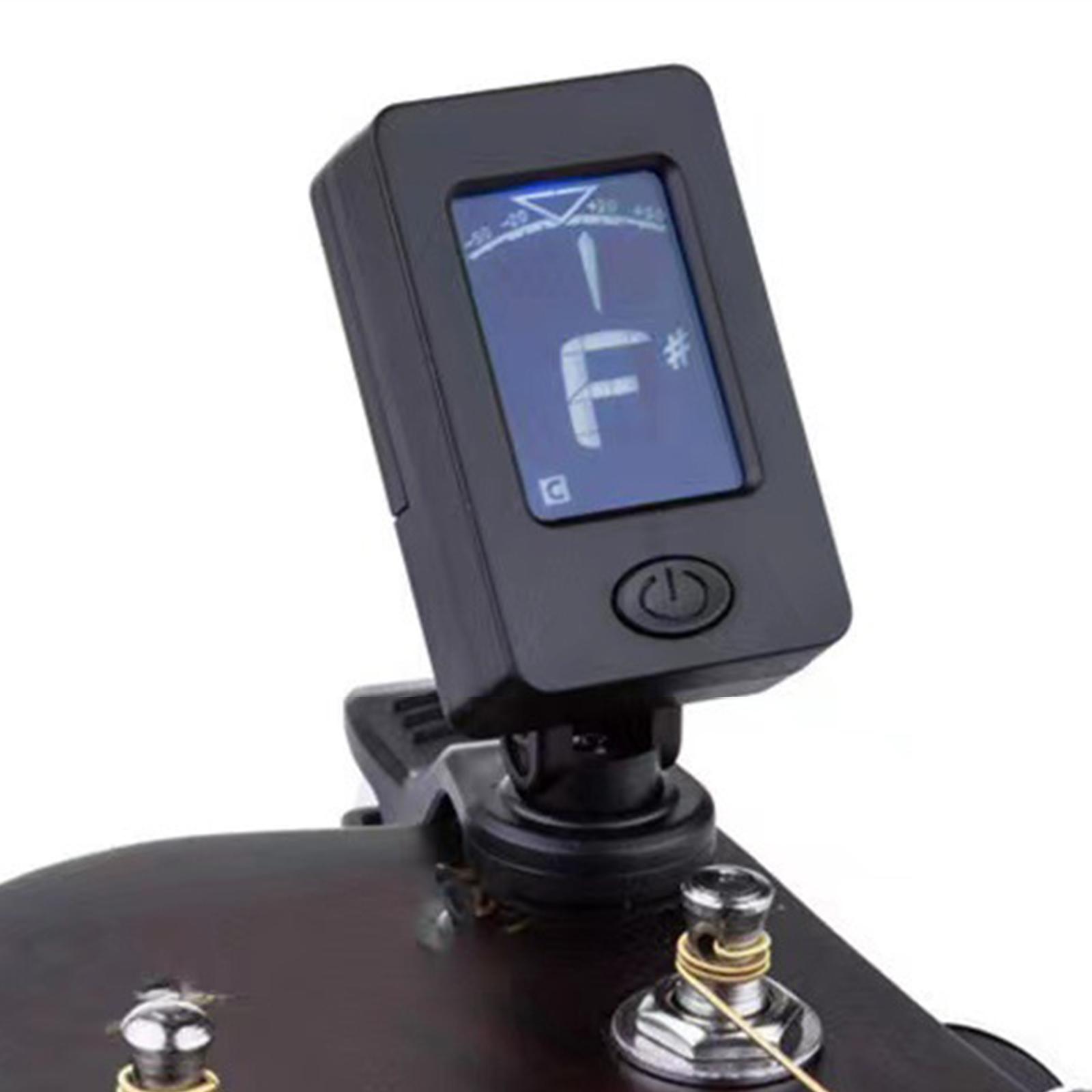 Guitar Tuner Clip - Professional 360° Clip-On Guitar Tuner, LCD