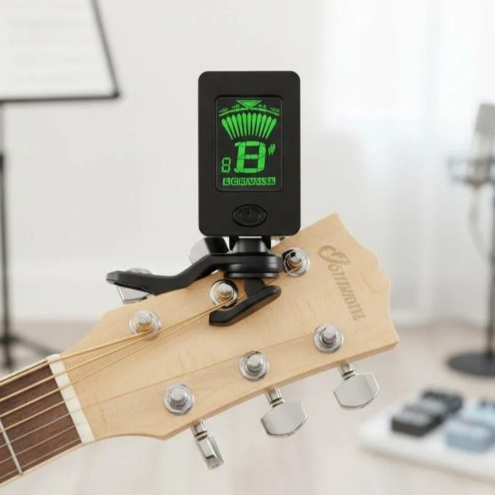 Guitar Tuner Clip - Stonego LCD Clip-on Guitar Tuner Chromatic