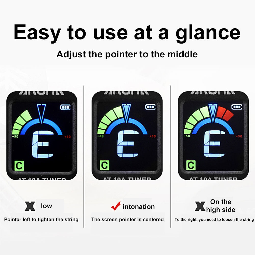 3-1PC Guitar Tuner Foldable Ro - Guitar Tuner Clip ulasan dan harga