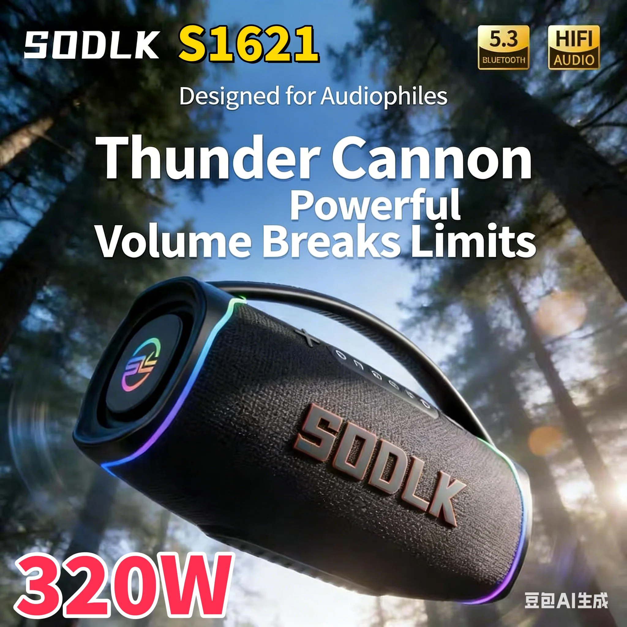 SODLK S1621New Model 320W Port - Apple Music Audio Quality ulasan dan harga