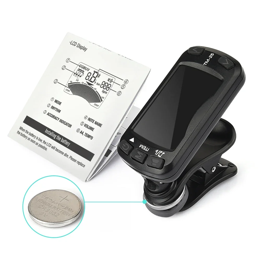 Compact 3-In-1 Tuner for Trave - Guitar Tuner Clip ulasan dan harga