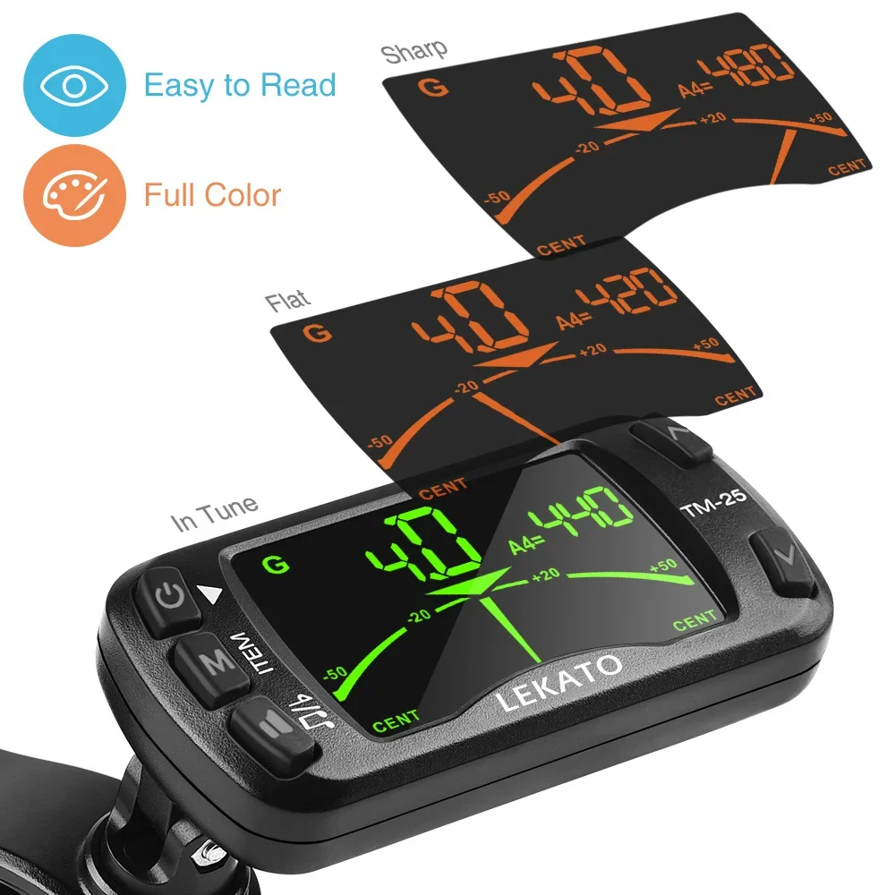 Compact 3-In-1 Tuner for Trave - Guitar Tuner Clip ulasan dan harga