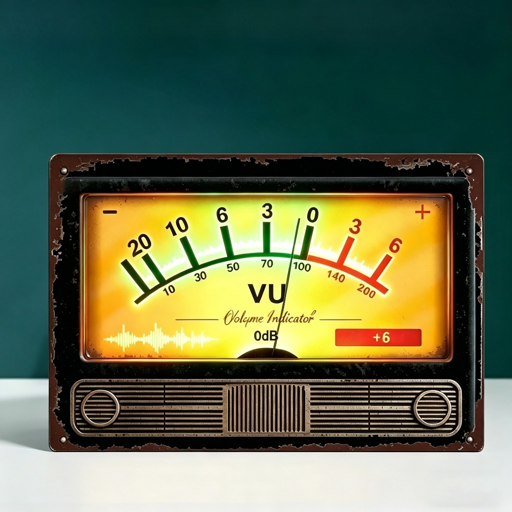 Retro VU volume indicator meta - Audio Music Logo ulasan dan harga