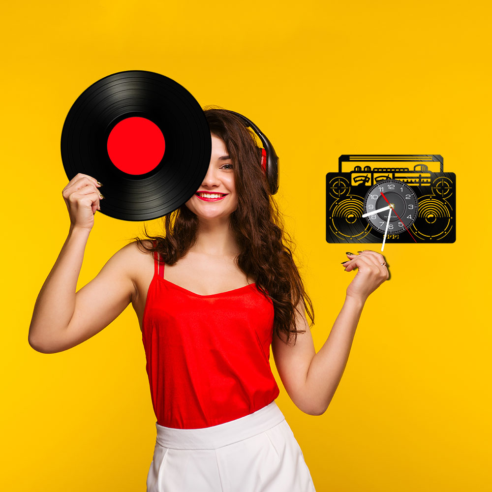 Boombox Radio Vinyl LP Record  - Audio And Music Separate ulasan dan harga
