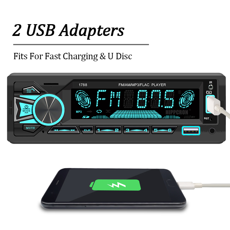 Hippcron Car Radio Stereo 1DIN - Metronome Digital ulasan dan harga