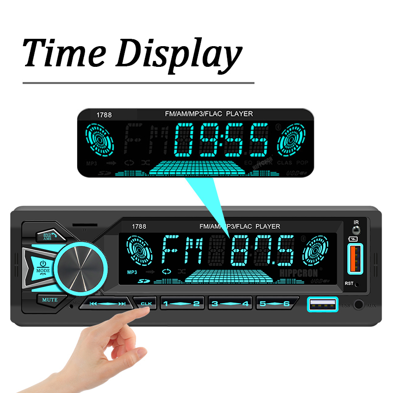 Hippcron Car Radio Stereo 1DIN - Metronome Digital ulasan dan harga