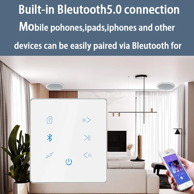 Bluetooth Wall Amplifier Home  - Audio With Music ulasan dan harga