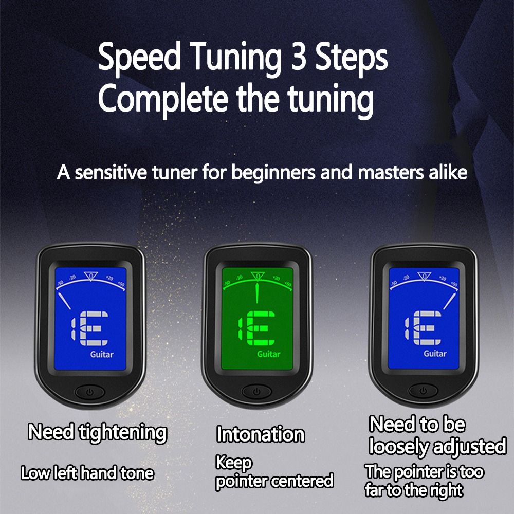 Clip on Guitar Tuner Mini LCD  - Guitar Tuner Clip ulasan dan harga
